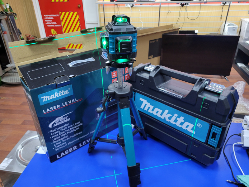 Лазерный уровень Makita 4d 16 line со ШТАТИВОМ