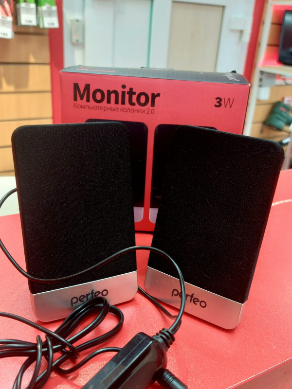 Колонки Колонки компьютерные Perfeo MONITOR 2.0 3W