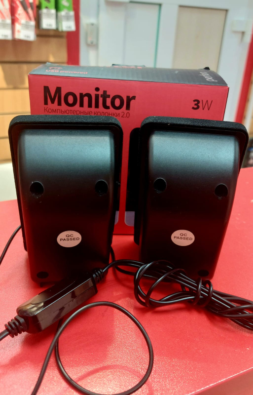 Колонки Колонки компьютерные Perfeo MONITOR 2.0 3W